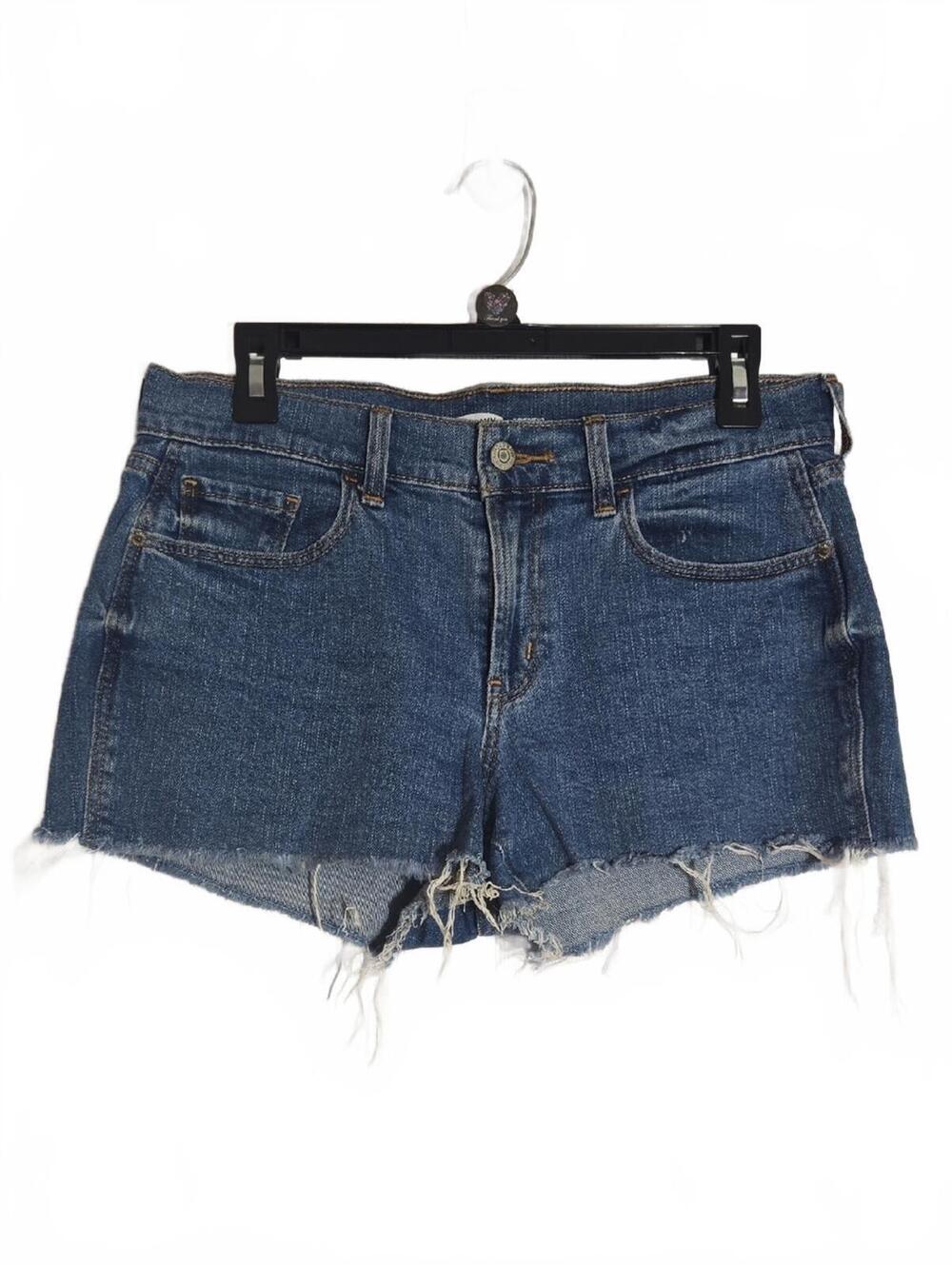 Old Navy Blue Frayed Hem Jean Shorts Size 4